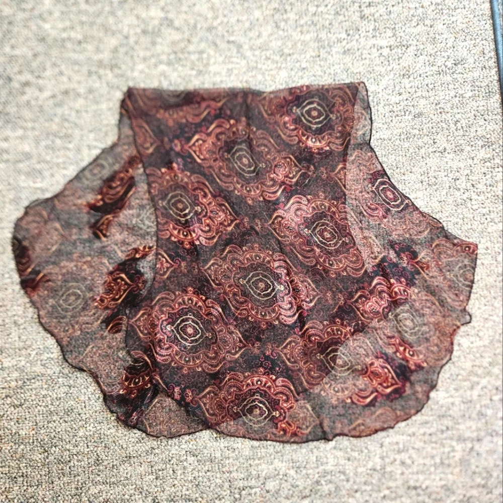 Bloomingdale's Medallion Sheer Asymmetric Silk Scarf
